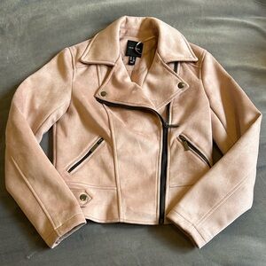 New Look Blush Faux Suede Jacket